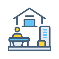  Stylish Worksite Office Icon Visualization