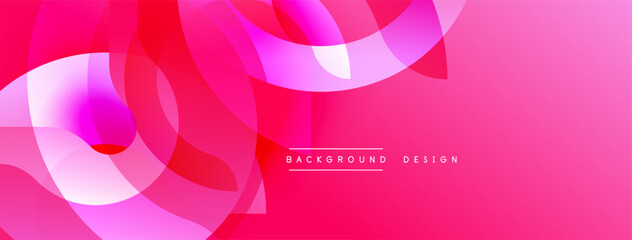 Abstract pink design. Overlapping circles create dynamic gradient effect. Modern background suitable for various projects.