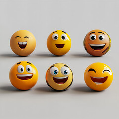 Obraz premium set of smileys 