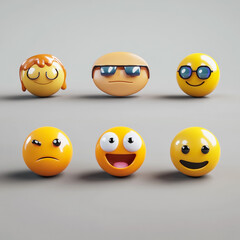 Obraz premium set of smileys 