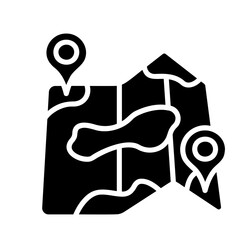 Maps Folded Glyph