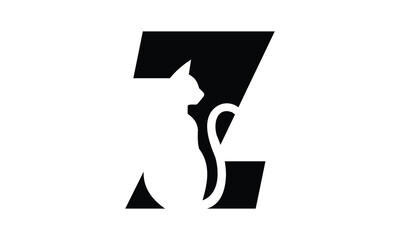 Cat and added letter Z logo design for your business