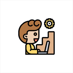 man with computer