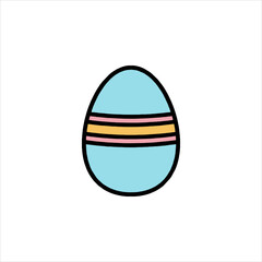 easter egg on white background