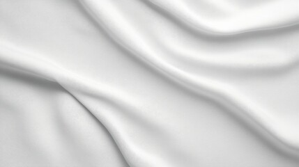 Fototapeta premium Smooth White Fabric with Elegant Folds and Texture 