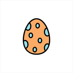 easter egg on white background