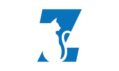 Cat and added letter Z logo design for your business