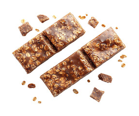 Healthy snack bars kitchen food bright environment isolated on transparent background
