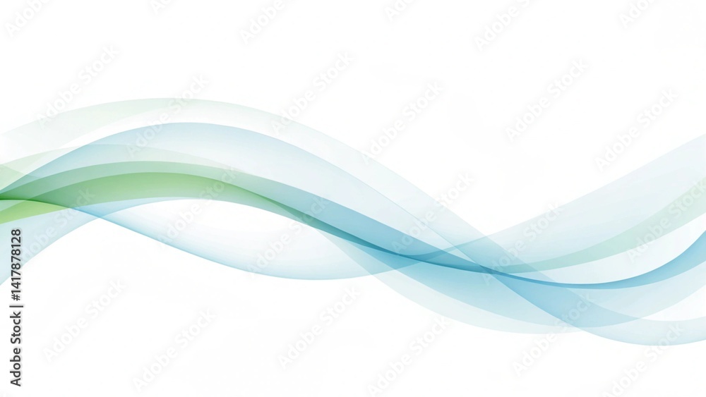 Poster gray green and blue flow of wavy lines abstract wave, modern digital background with fluid motion, d