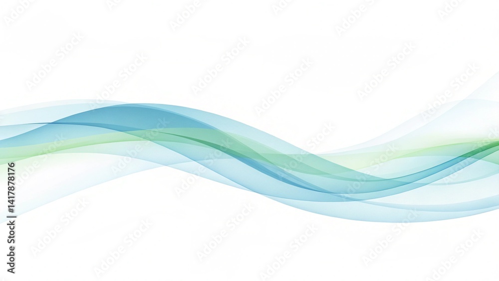Poster gray green and blue flow of wavy lines abstract wave, modern digital background with fluid motion, d