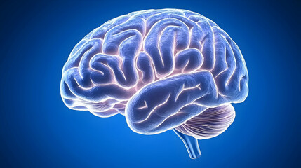 Obraz premium Detailed 3D Model Of Human Brain