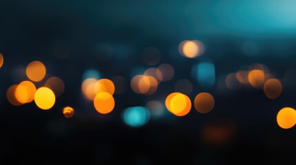 Night blurred bokeh light city office building, abstract background. Vibrant bokeh lights creating a dreamy city atmosphere. Colorful defocused lights of city skyline at night.