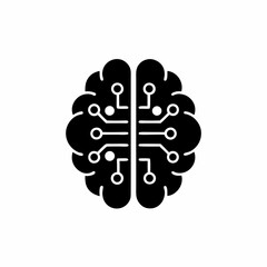 creative details Machine learning icon Vector Illustration