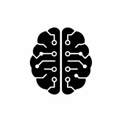 creative details Machine learning icon Vector Illustration