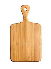 Fototapeta premium Bamboo charcuterie board with handle, isolated on Transparent Background and PNG