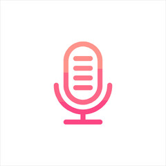 microphone icon vector illustration