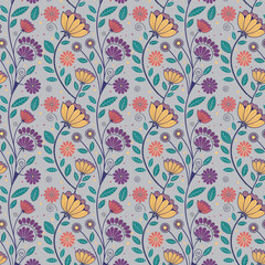 Colorful floral beautiful mandala seamless vector pattern background design