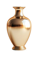 Elegant golden vase display home digital isolated on transparent background