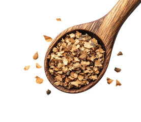 Cooking with dried herbs oregano flavoring kitchen food isolated on transparent background