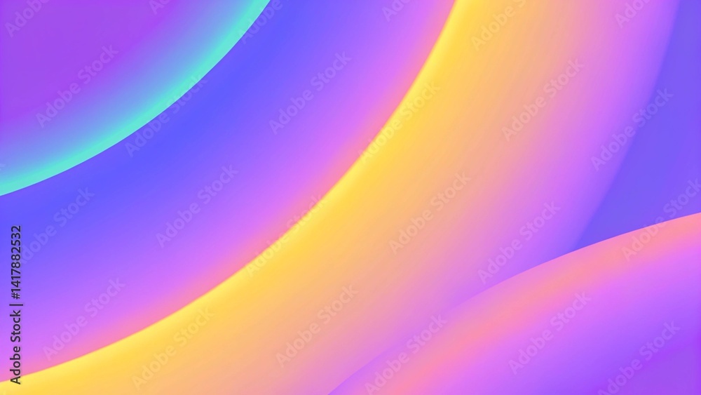 Poster Modern colorful blue and green abstract soft 3D flow shapes. Liquid wave gradient background, dynamic vibrant fluid motion design, creative smooth texture, digital art for modern visual aesthetics