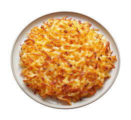 Crispy hash browns recipe kitchen food home top-down isolated on transparent background