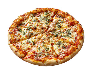 Delicious pizza slices italian restaurant food isolated on transparent background