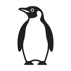 Penguin icon vector. Minimalist Penguin Silhouette. Vector illustration eps 10