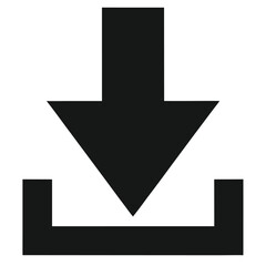 Download Direction Icon Silhouette with White Backdrop