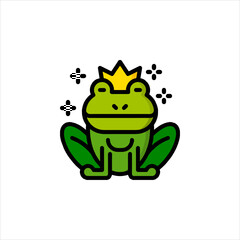 frog on a white background