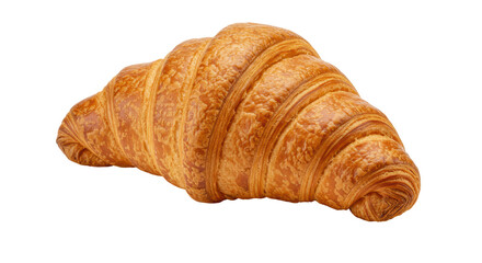 Isolated Golden Brown Croissant Pastry