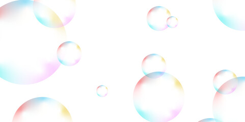 Abstract white background with colorful gradient circle. Modern abstract white bubble background . seamless and retro pattern technology and business concept . background for report and project prese