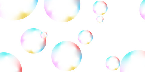 Abstract white background with colorful gradient circle. Modern abstract white bubble background . seamless and retro pattern technology and business concept . background for report and project prese