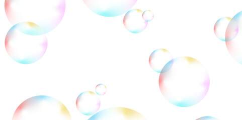 Abstract white background with colorful gradient circle. Modern abstract white bubble background . seamless and retro pattern technology and business concept . background for report and project prese