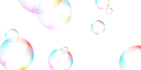 Abstract white background with colorful gradient circle. Modern abstract white bubble background . seamless and retro pattern technology and business concept . background for report and project prese