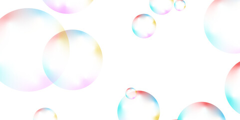 Abstract white background with colorful gradient circle. Modern abstract white bubble background . seamless and retro pattern technology and business concept . background for report and project prese