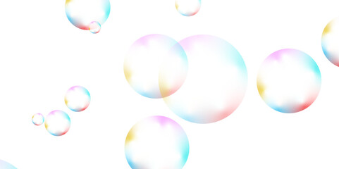 Abstract white background with colorful gradient circle. Modern abstract white bubble background . seamless and retro pattern technology and business concept . background for report and project prese