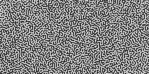 Turing reaction diffusion monochrome seamless pattern with chaotic motion . Natural seamless line pattern. Reaction-diffusion or truing pattern formation. abstract truing organic	