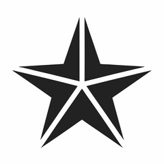 Obraz premium silver star on white background