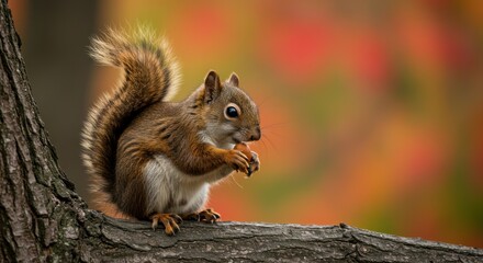 Squirrel on Branch Photo