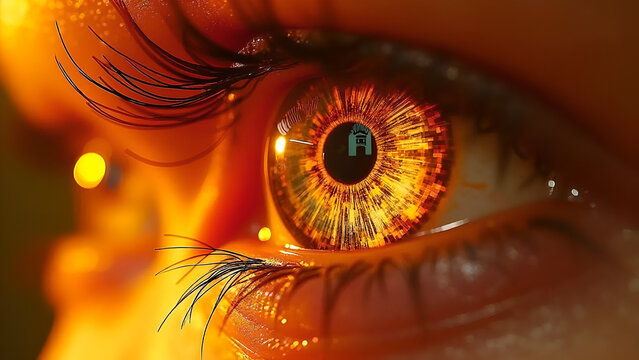 Female Face with Binary Code – AI Concept in Digital Matrix Network
 - Powered by Adobe