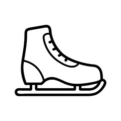 Ice Skate Boot with Blade Icon Design