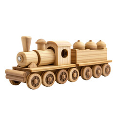 A Wooden Train Set Isolated O... on a transparent background