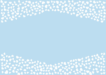 ハート柄の背景 青系の単色 白抜き ハート