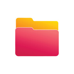Colorful Folder Icon for Digital Organization, File Management, or App Interface Design