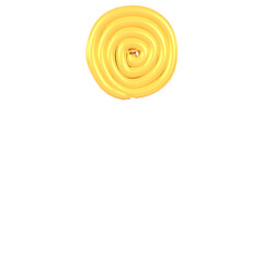 Yellow swirl of mustard isolated on transparent