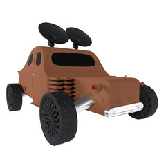 Cartoon style car isolated on transparent
