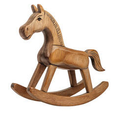 A Wooden Rocking Horse Isolat... on a transparent background