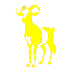 yellow male goat icon