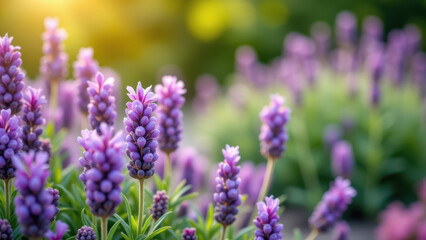 Obraz premium Colorful lavender flowers in full bloom.