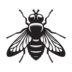 Relentless Horsefly silhouette, chasing down its next host – Horsefly illustration – Minimalist Horsefly vector – Insect silhouette

